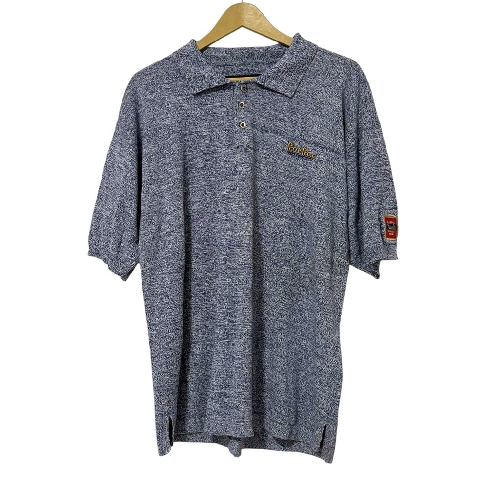 Vintage Y2K Pelle Pelle Men’s Marc Buchanan Blue Polo Shirt Preppy Knit Classic